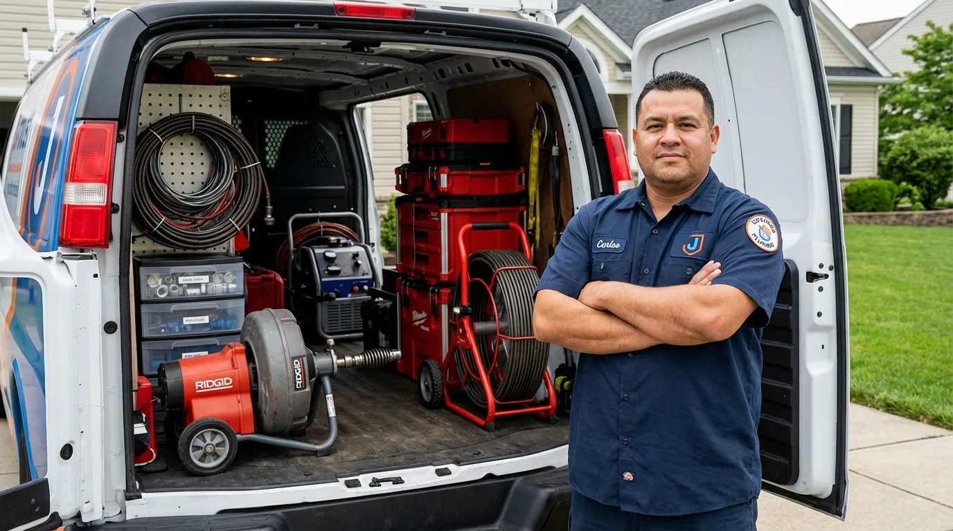 Professional drain cleaning equipment and Johns Plumbing LLC plumber in Miles City